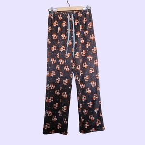 Fox print pajama pants